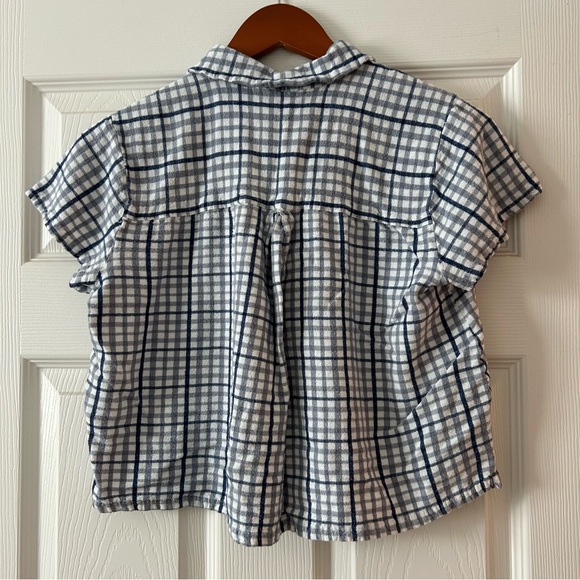 Jane and Delancey Blue and White Plaid Top - Picture 4 of 6